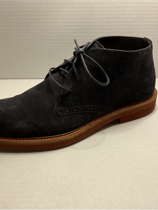 Ermenegildo Zegna Black Suede Chukka Boots with Brown Sole 8.5 Men’s US